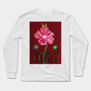 Pink 5 Flower Long Sleeve T-Shirt